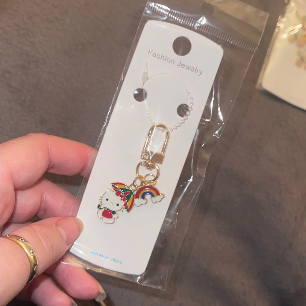 Hello Kitty bundle socks, necklace, earrings, zipper pull, coin purse nwt